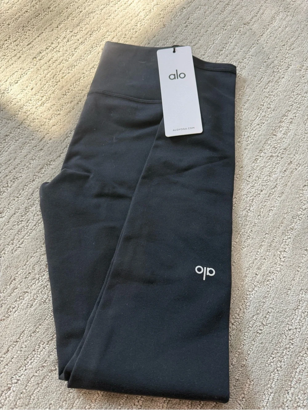 Alo Yoga High-Waist Airbrush Leggings Black Full Length NWT Small